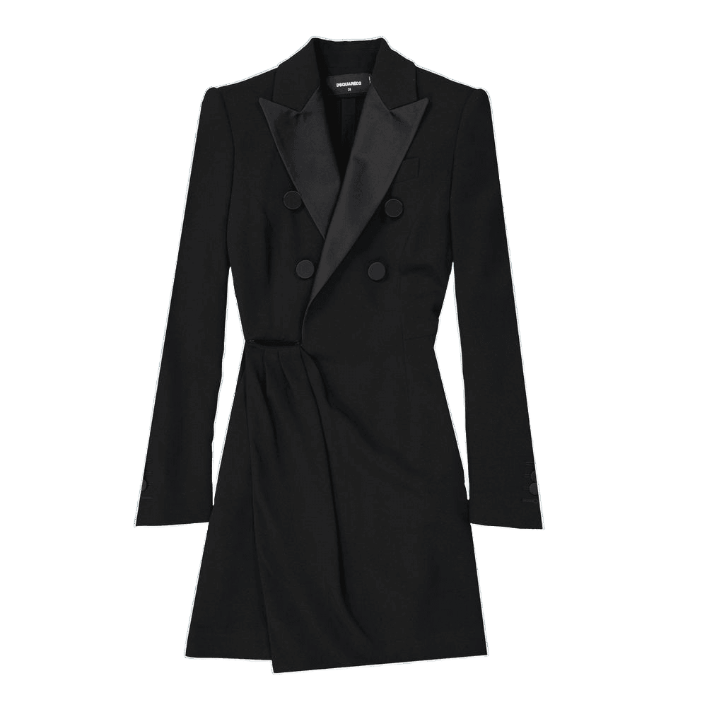 Dsquared² Black Viscose Cocktail Dress Glam Steals