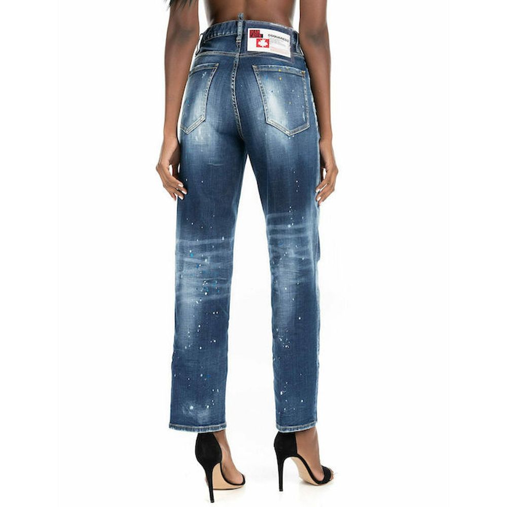 Dsquared² Blue Cotton Denim Jeans Glam Steals