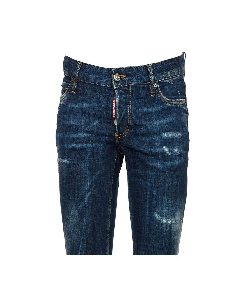 Dsquared² Blue Cotton Slim Fit Jeans Glam Steals