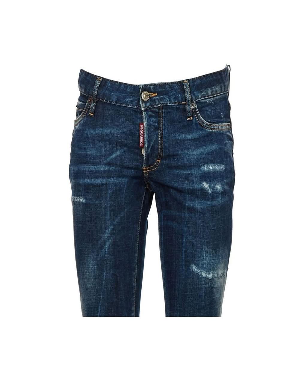 Dsquared² Blue Cotton Slim Fit Jeans Jeans