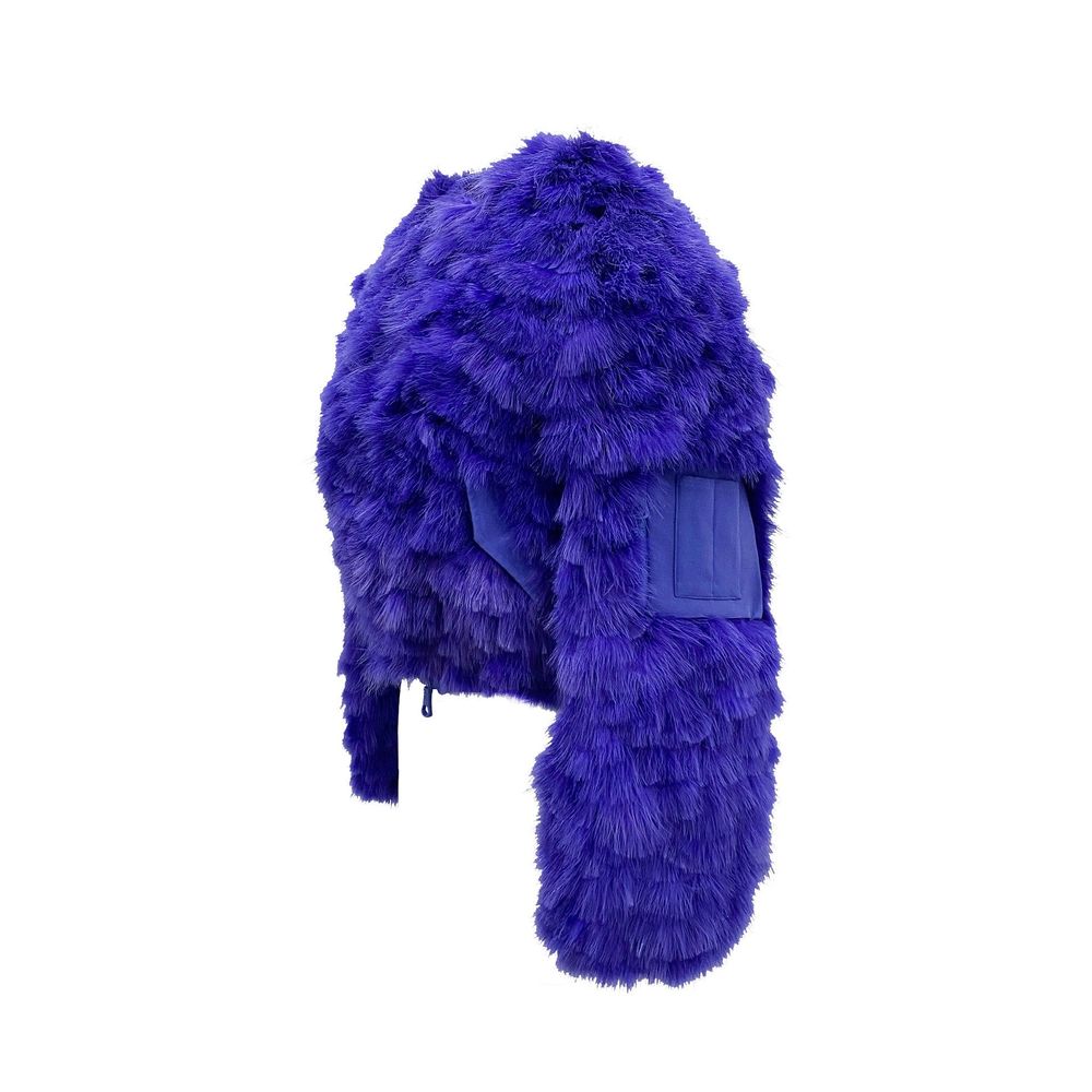 Dsquared² Blue Feather Bomber Bomber Jackets