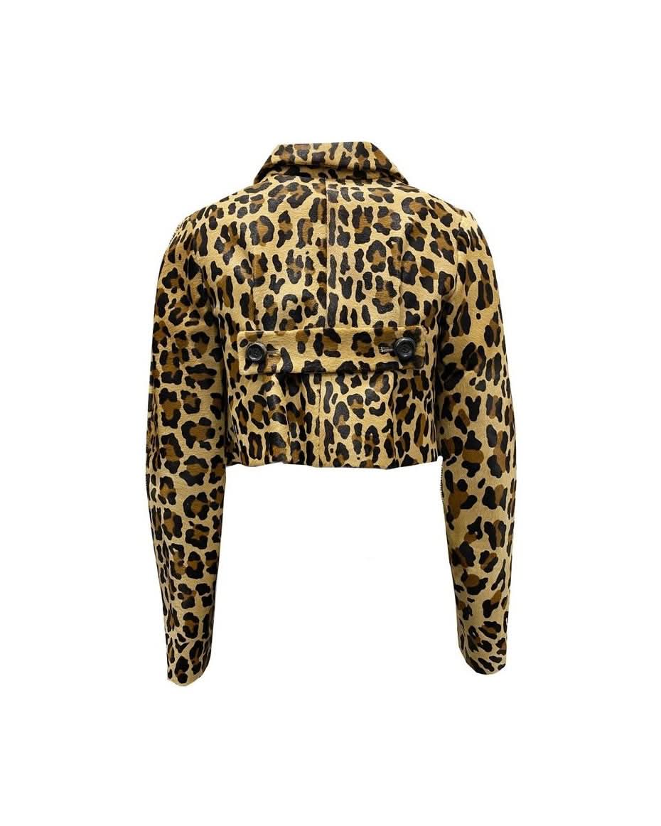 Dsquared² Brown Calfskin Coat Coats & Jackets