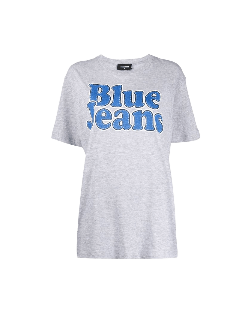 Dsquared² Gray Cotton Logo T-Shirt Glam Steals