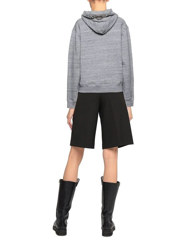 Dsquared² Gray Cotton Sweatshirt Hoodies