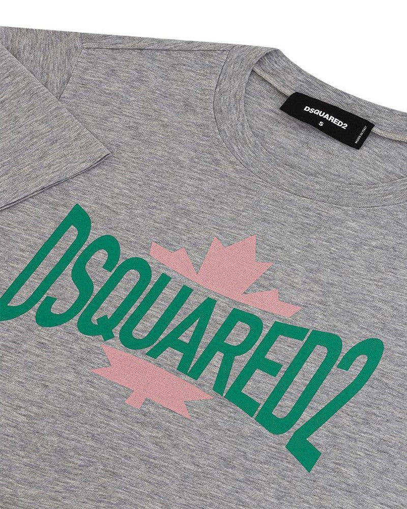 Dsquared² Gray Cotton T-shirt Glam Steals