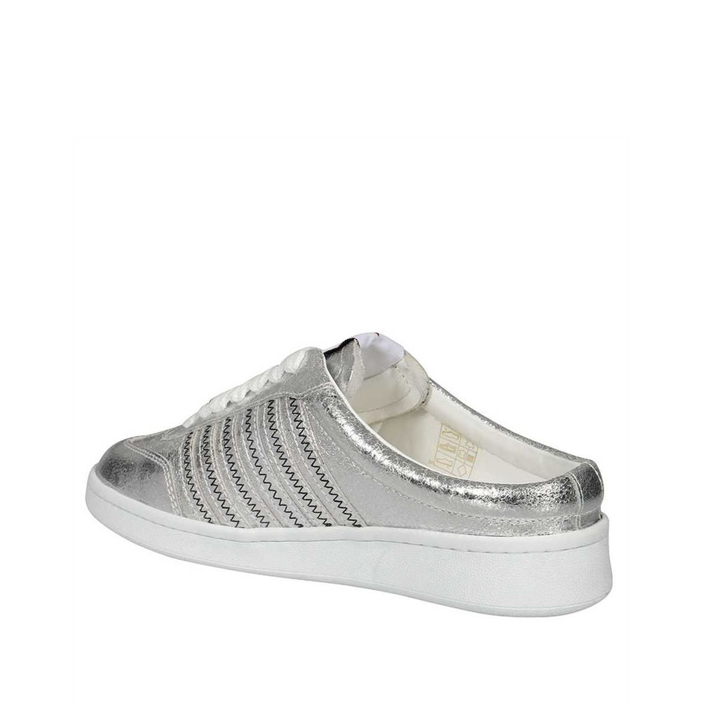 Dsquared² Silver Calfskin Sneakers Glam Steals