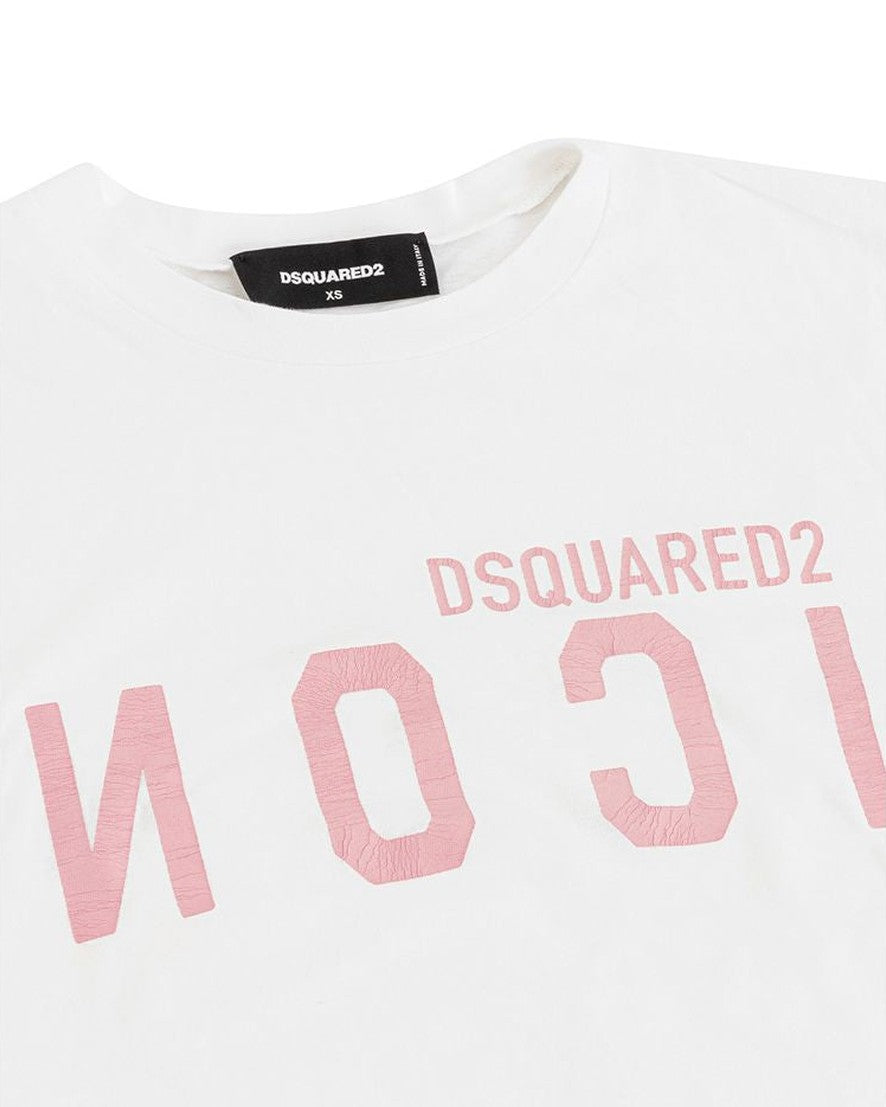Dsquared² White Cotton T-shirt Glam Steals