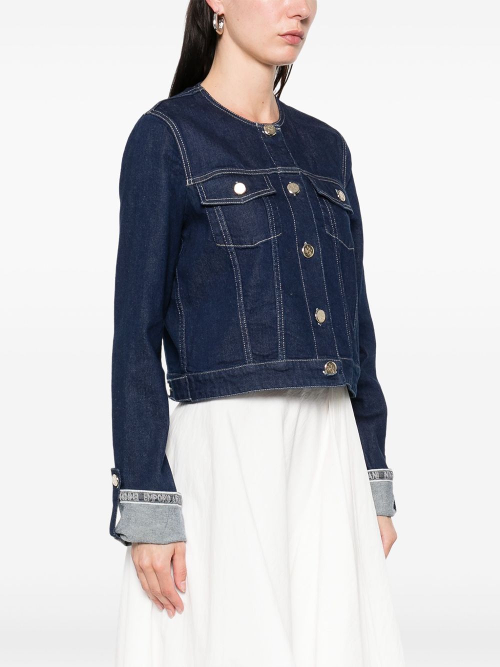 Emporio Armani Blue Coat Glam Steals