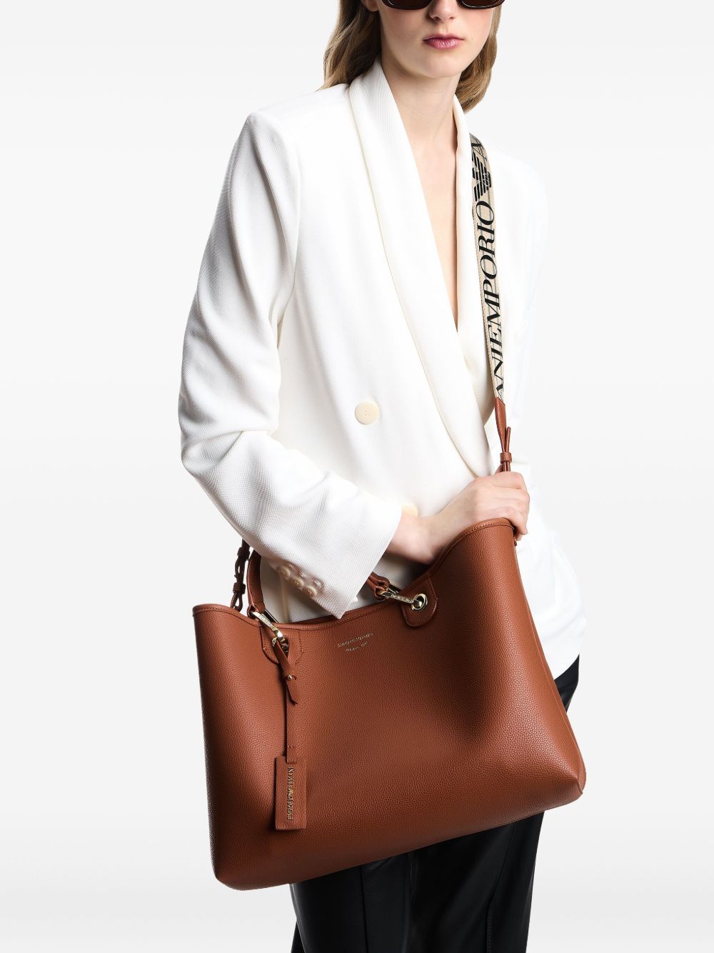 Emporio Armani Brown Leather Bag Glam Steals
