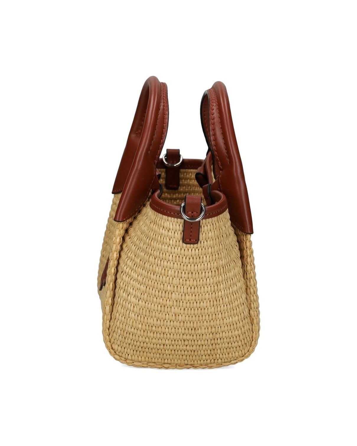 Emporio Armani Brown Leather Bag Shopper
