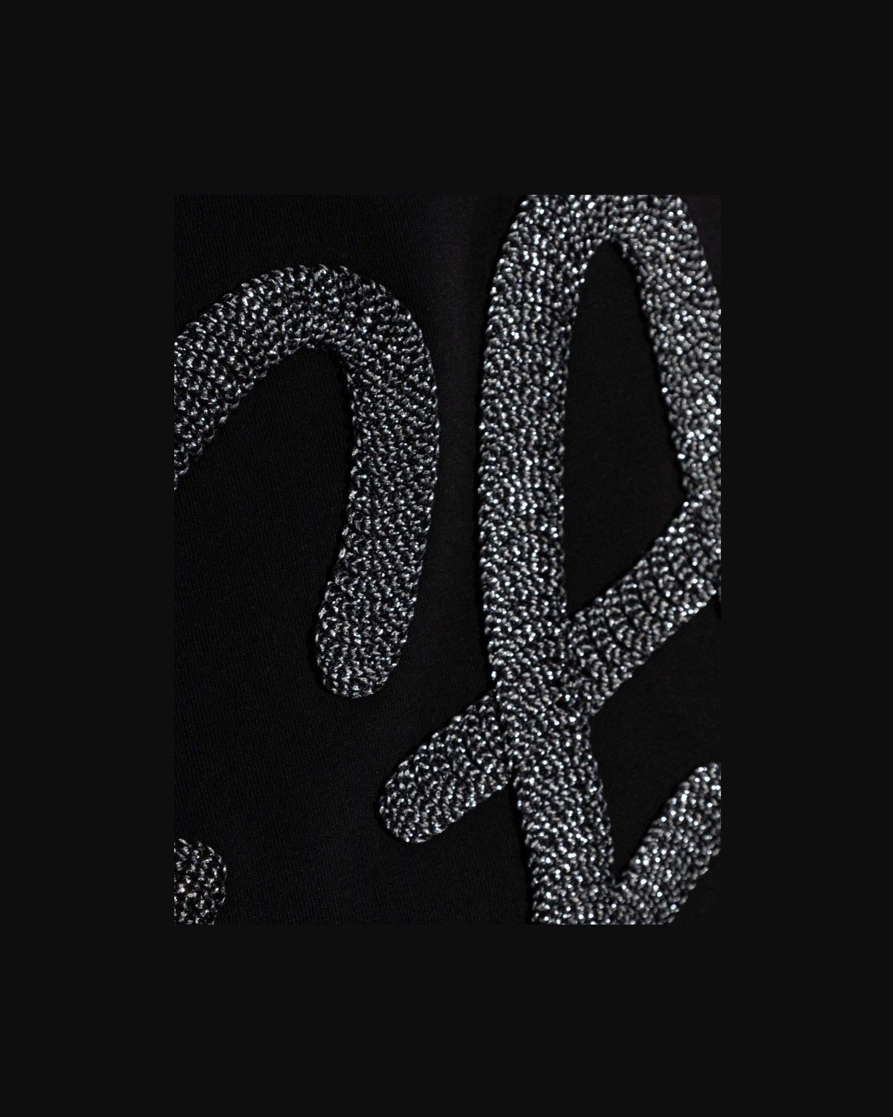 Emporio Armani Cotton Jersey T-shirt with Oversized Lurex Logo Glam Steals