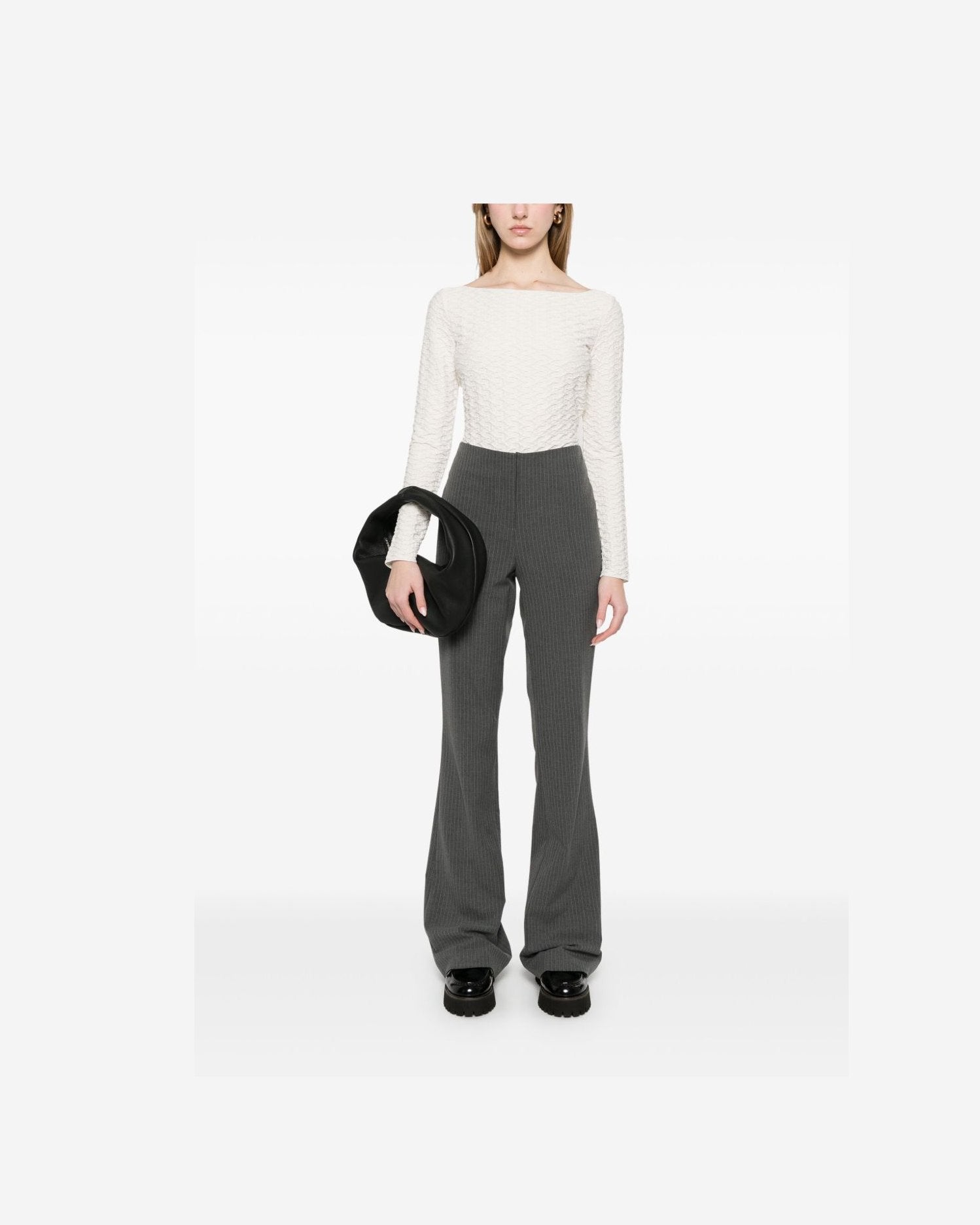 Emporio Armani Jacquard Boat Neck Top Glam Steals