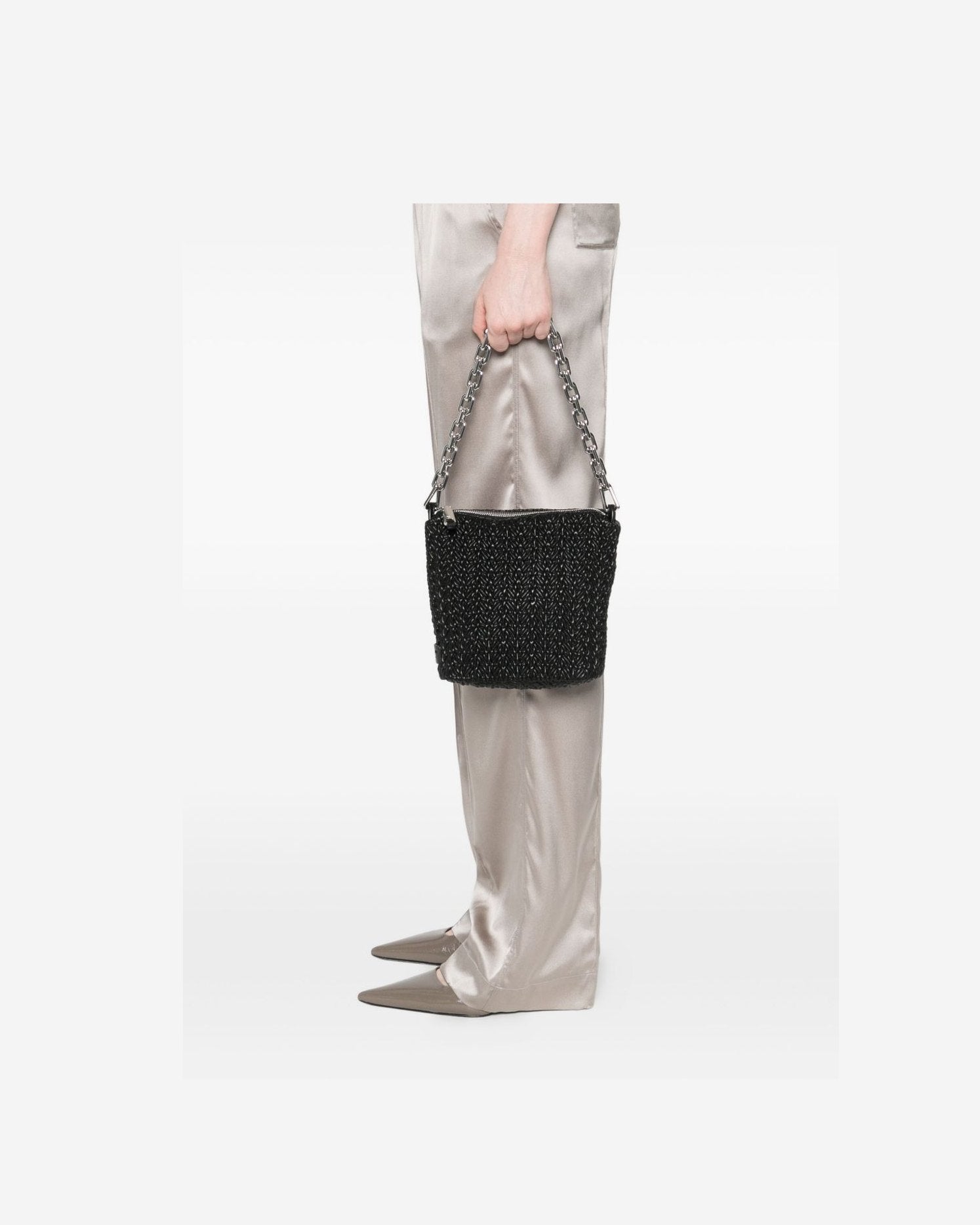 Emporio Armani Leather Small Hobo Bag in Embossed Glam Steals