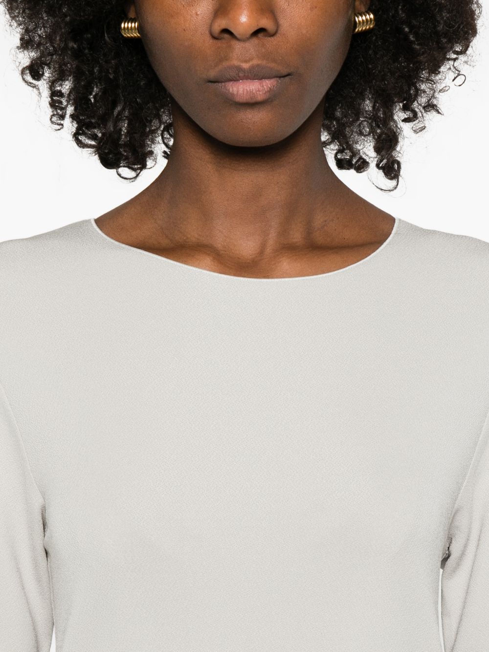 Emporio Armani Light Grey Dress Glam Steals