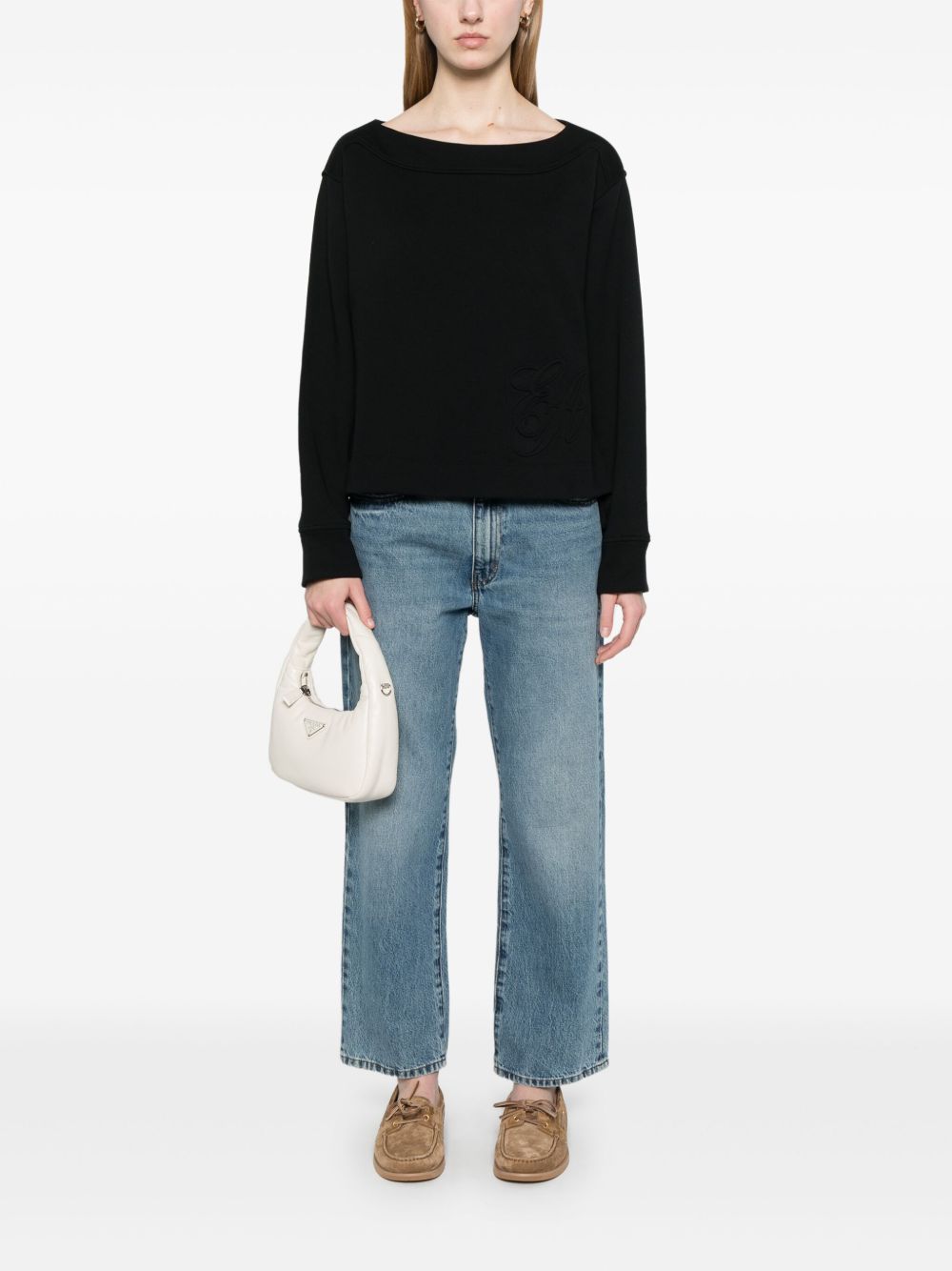 Emporio Armani Logo Embossed Sweat-shirt Glam Steals