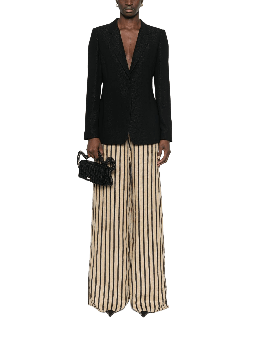 Emporio Armani Lurex Detail Crepe Blazer