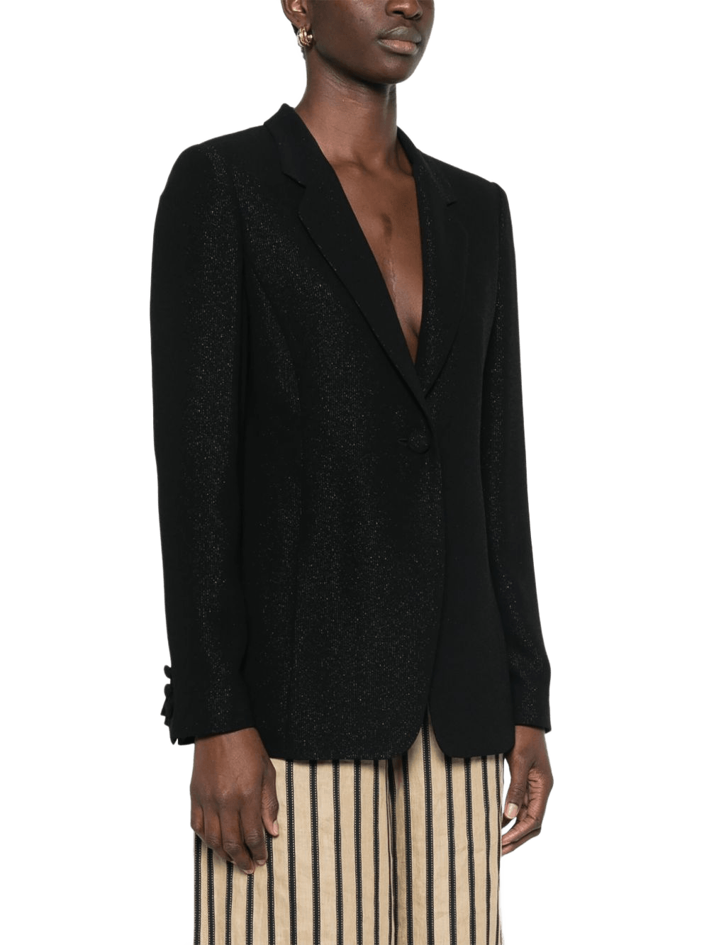 Emporio Armani Lurex Detail Crepe Blazer