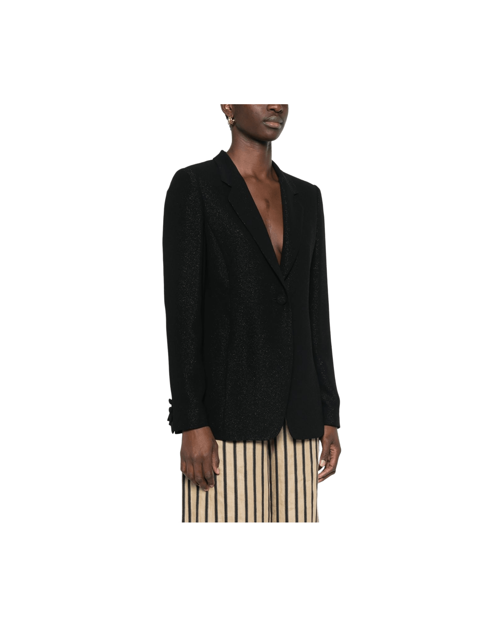 Emporio Armani Lurex Detail Crepe Blazer Glam Steals