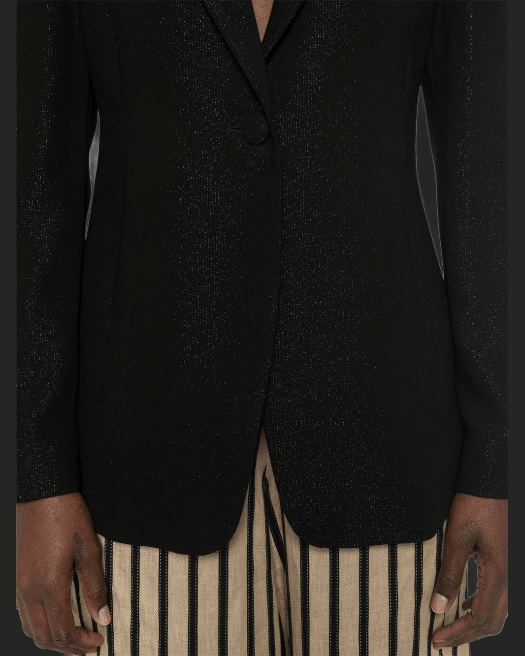Emporio Armani Lurex Detail Crepe Blazer Glam Steals