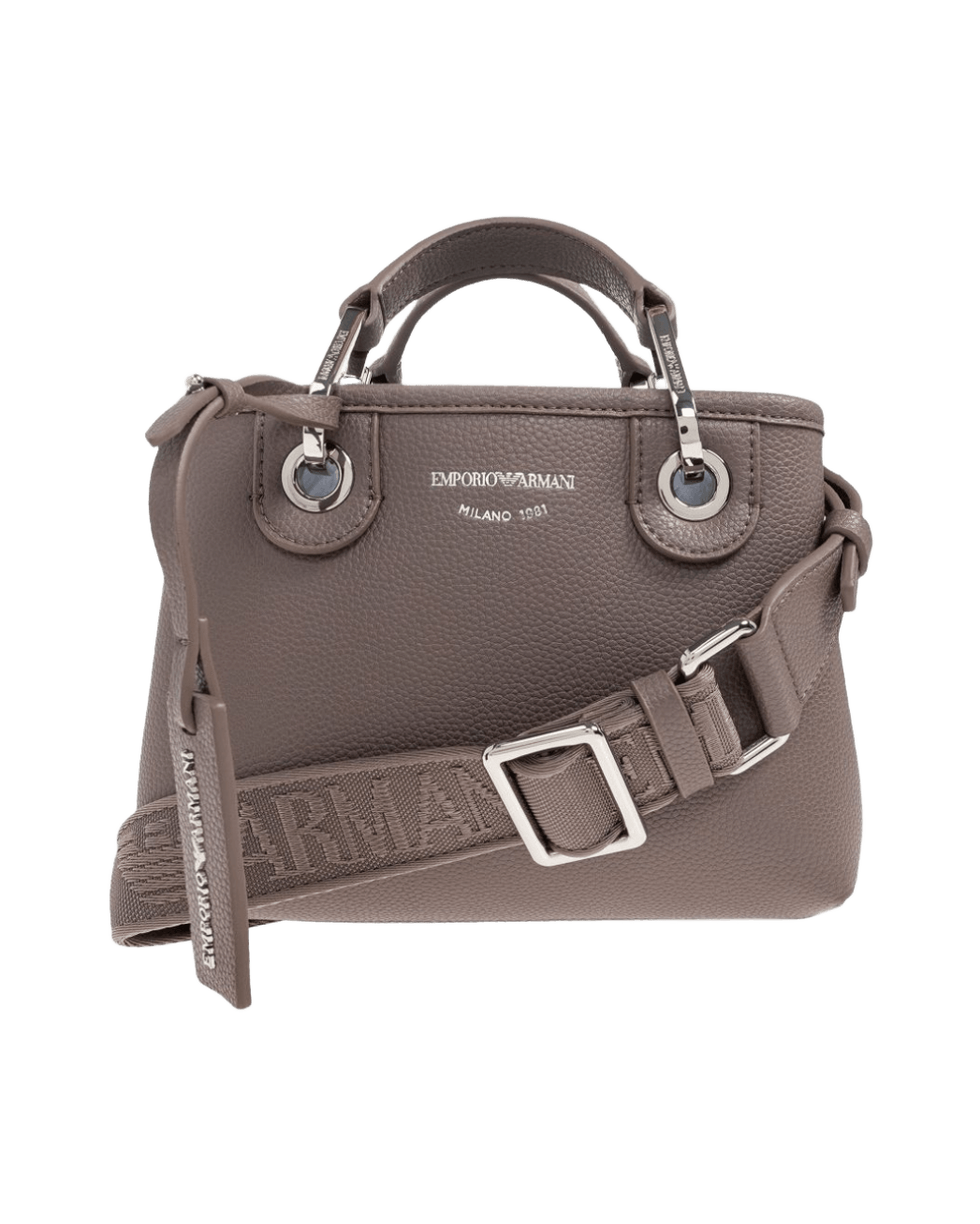 Emporio Armani Small Logo Plaque Top Handle Tote Bag Glam Steals