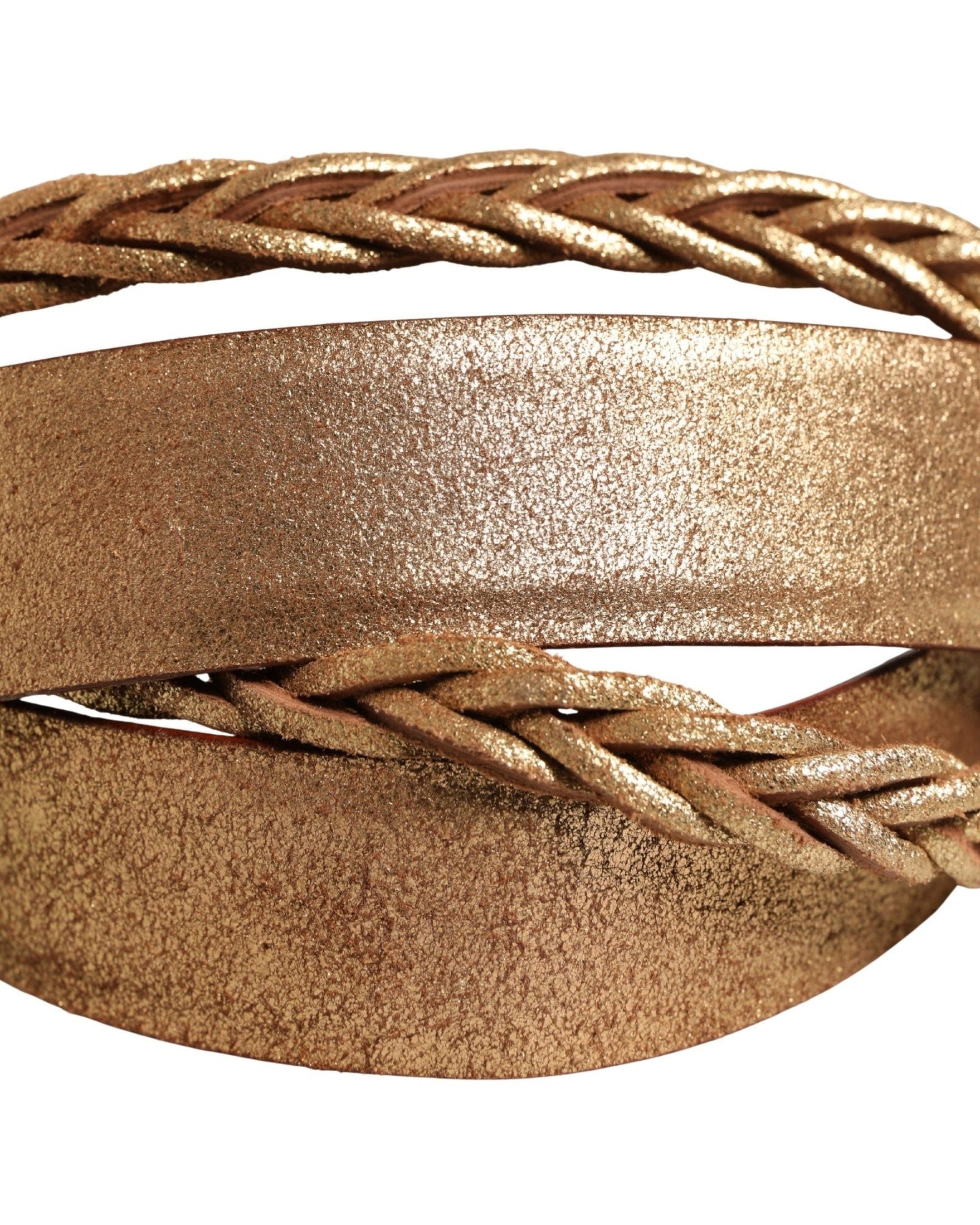 Ermanno Scervino Brown Leather Braided Metal Buckle Belt Glam Steals