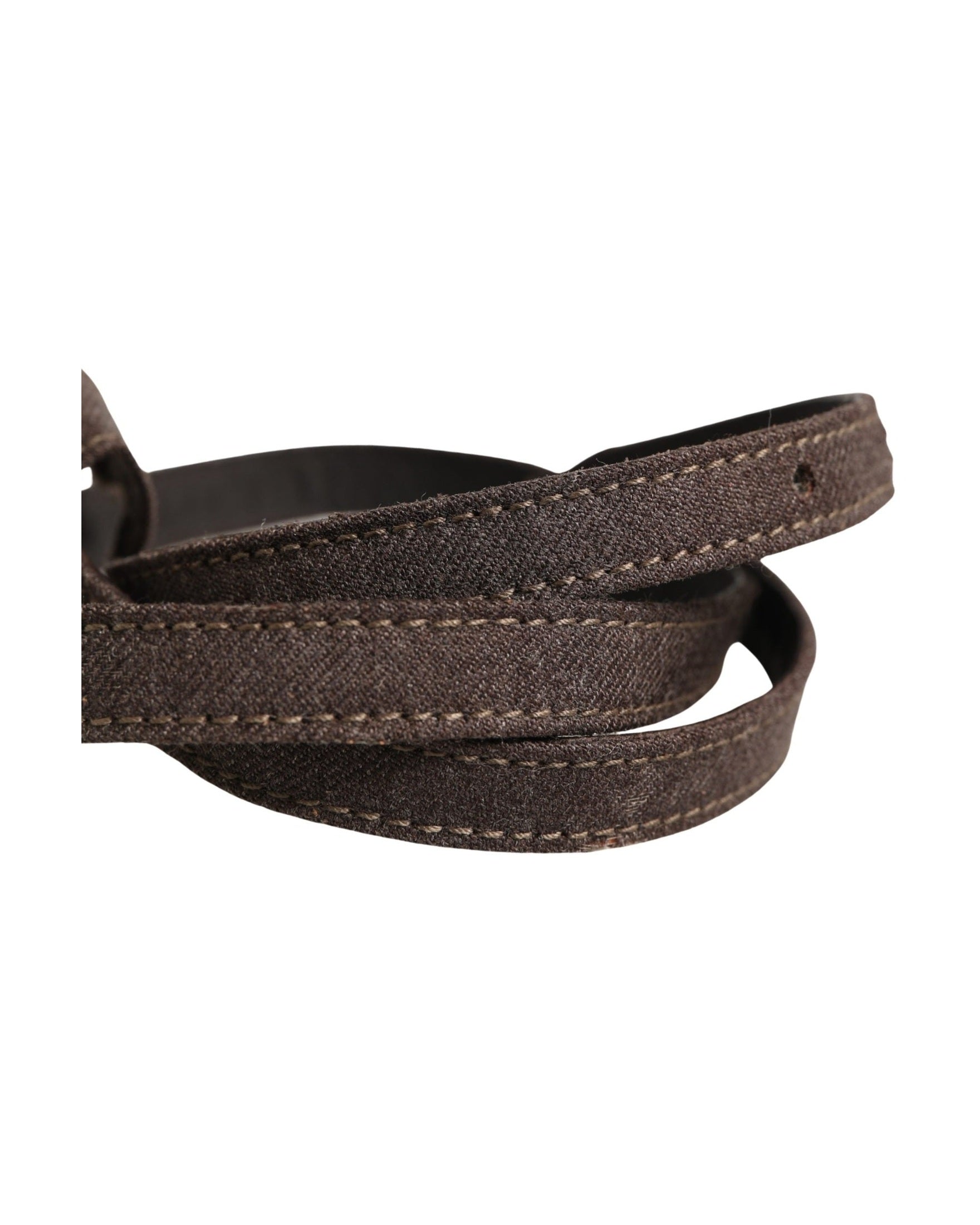 Ermanno Scervino Brown Wool Dark Bow Embellished Buckle Belt Glam Steals