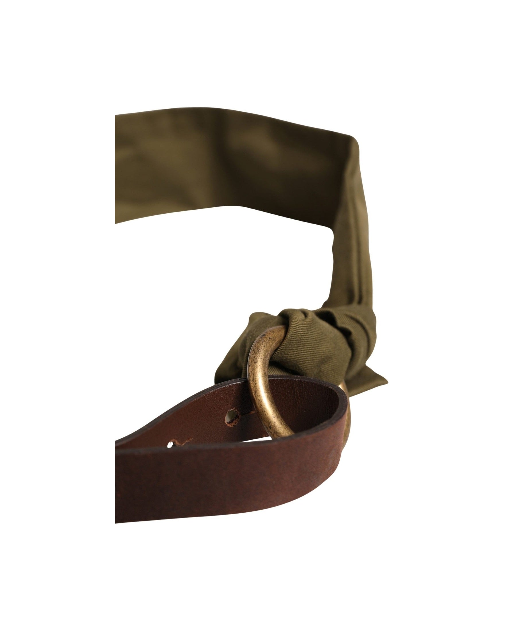 Ermanno Scervino Green Cotton Army Round Buckle Waist Belt Glam Steals