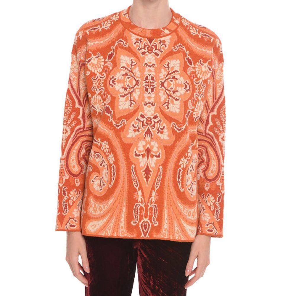 Etro Orange Polyamide Sweatshirt Glam Steals