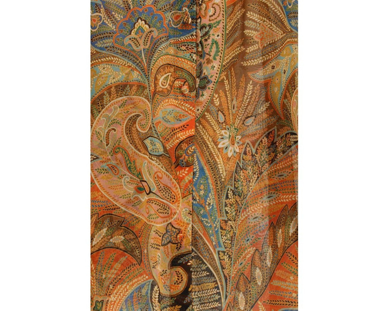 Etro Orange Silk Pattern Shirt Glam Steals