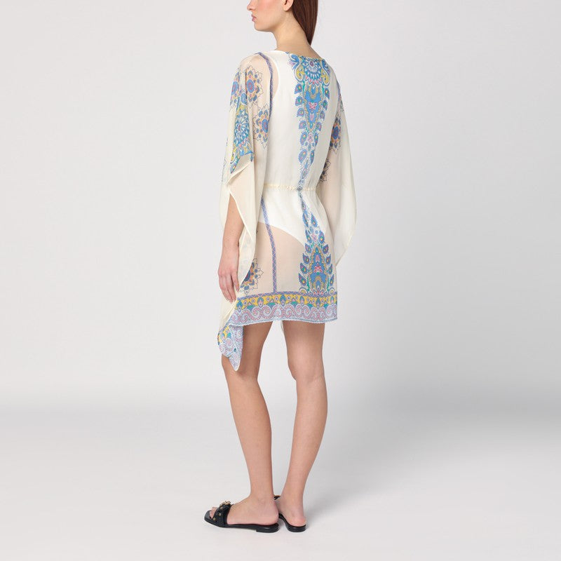 Etro Silk Short Printed Caftan Glam Steals