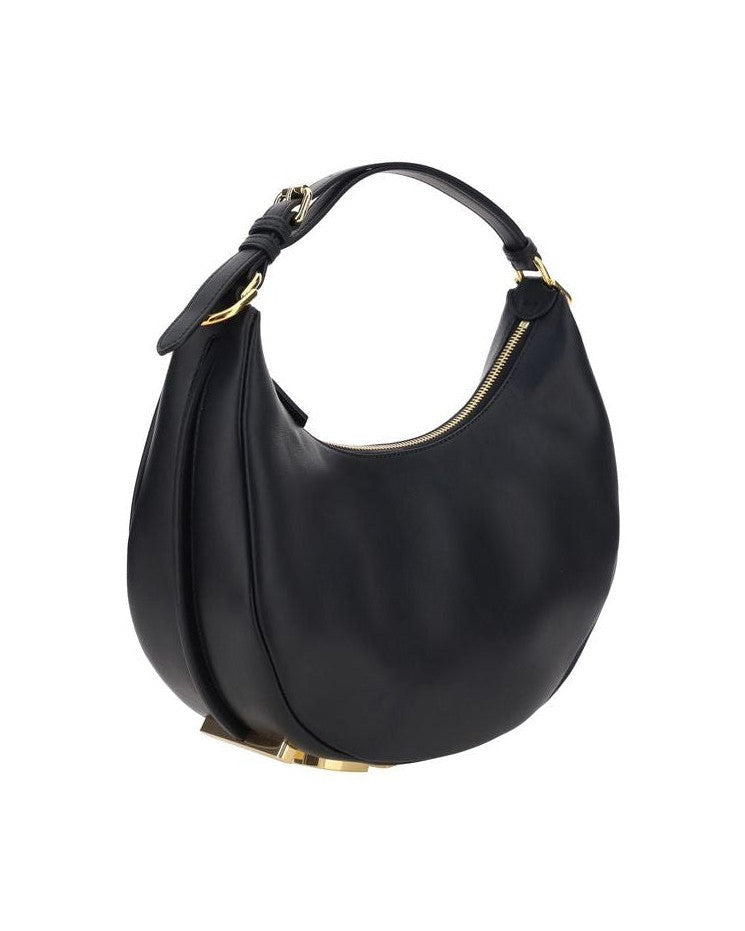 Fendi Black Calf Leather Bos Taurus Shoulder Bag Glam Steals