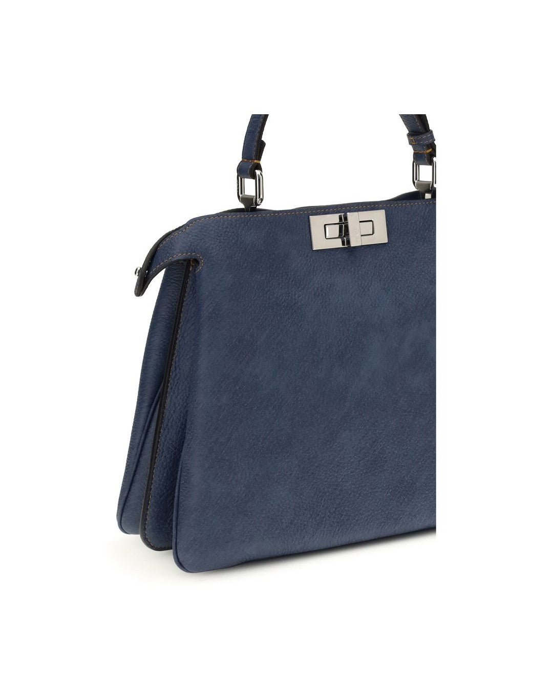 Fendi Blue Calf Leather Bos Taurus Shoulder Bag Glam Steals