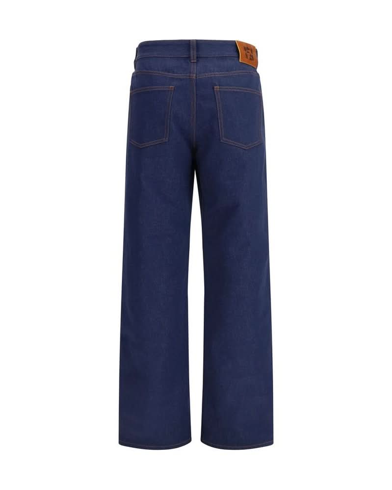 Fendi Blue Cotton Straight Leg Jeans Glam Steals