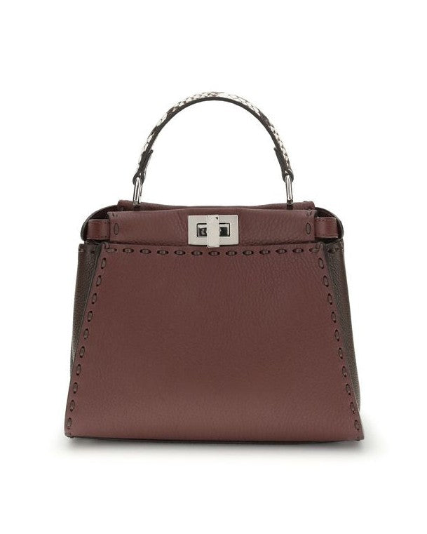 Fendi Brown Calf Leather Bos Taurus Shoulder Bag Glam Steals