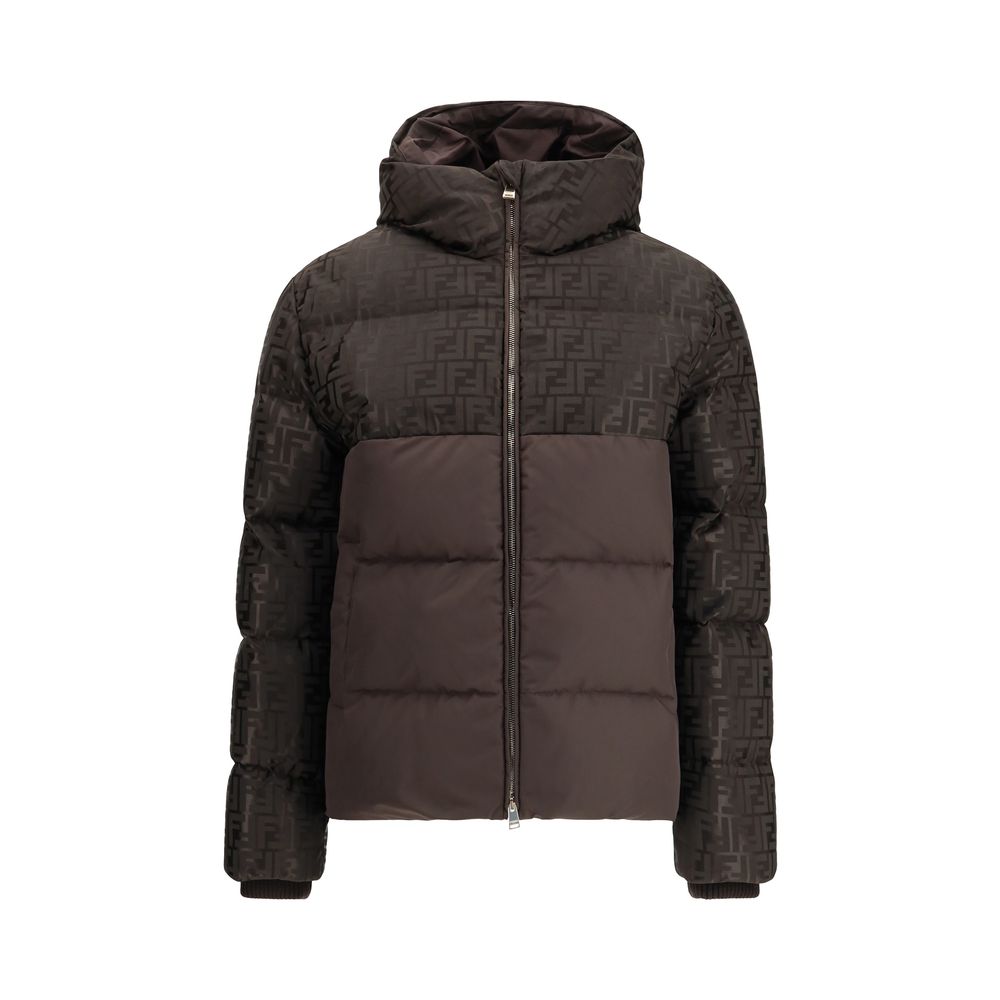 Fendi Brown Cotton Puffer Jacket Glam Steals