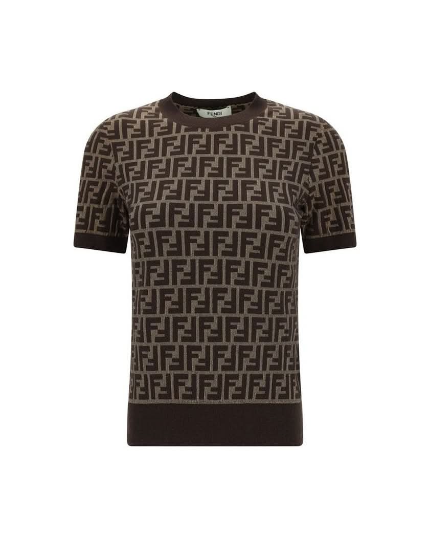 Fendi Brown Cotton T-shirt Glam Steals