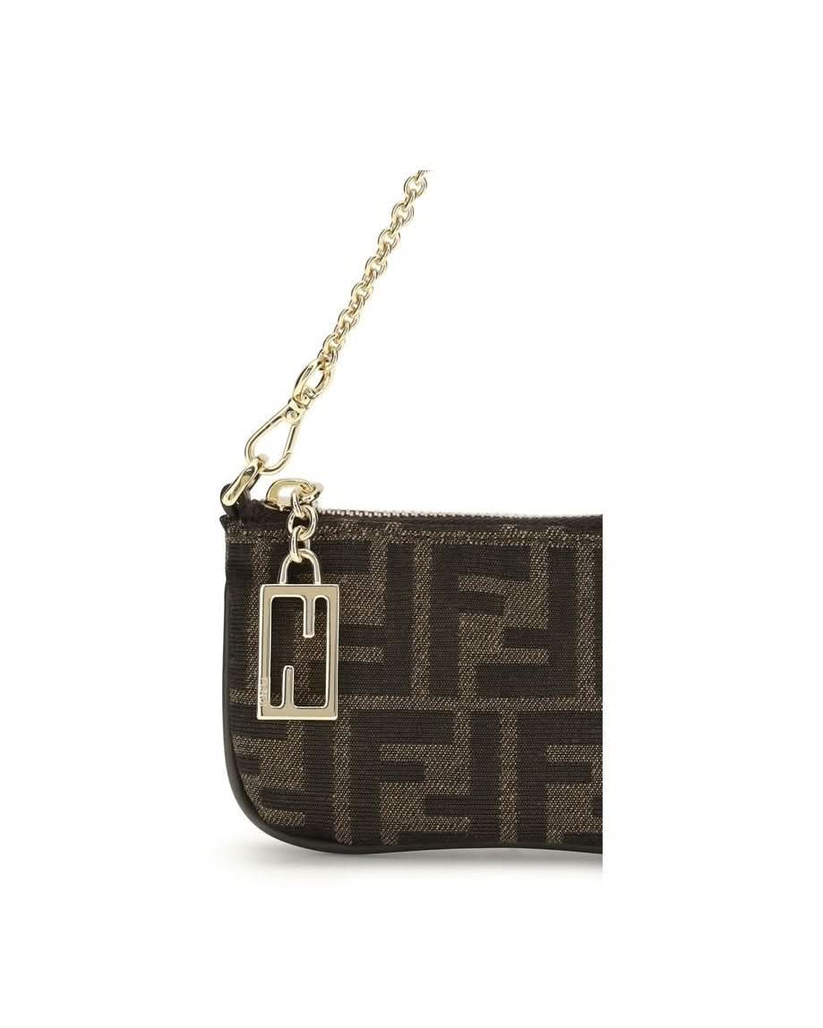 Fendi Brown Fabric Shoulder Bag