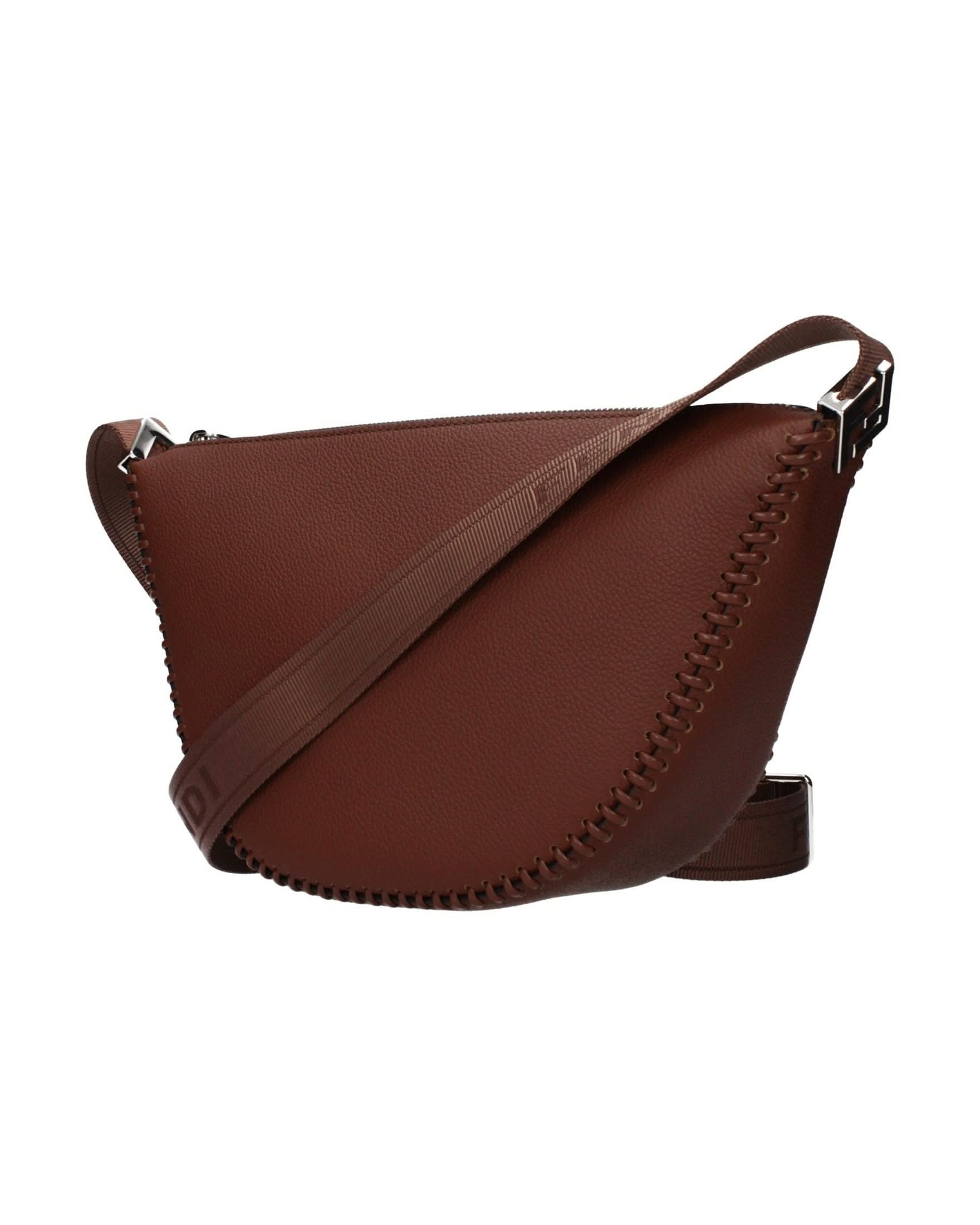 Fendi Brown Leather Crossbody Bag