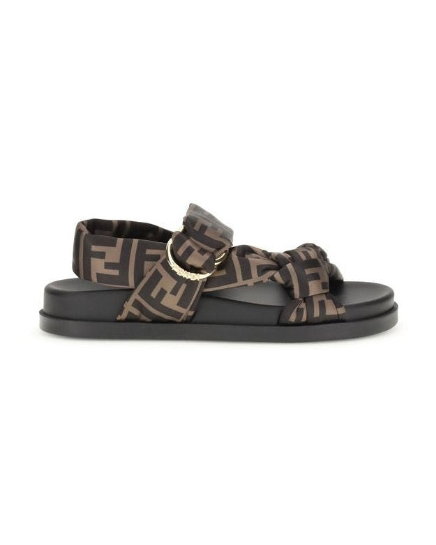 Fendi Brown Polyester Sandals Glam Steals