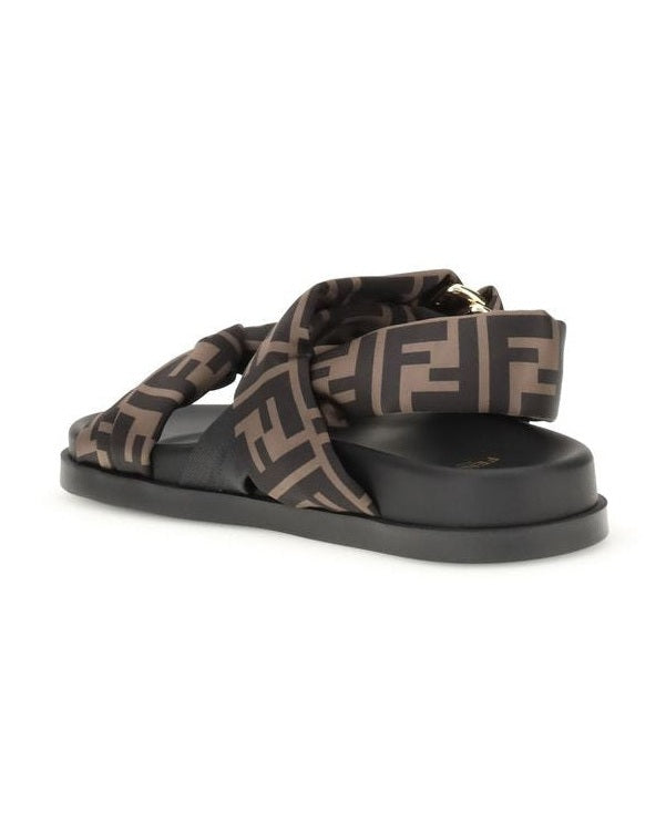 Fendi Brown Polyester Sandals Glam Steals