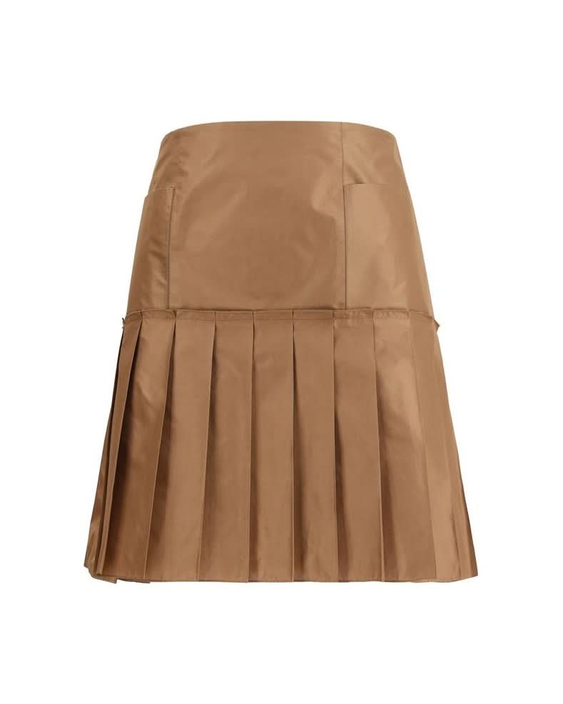 Fendi Brown Silk Mini Skirt Skirts