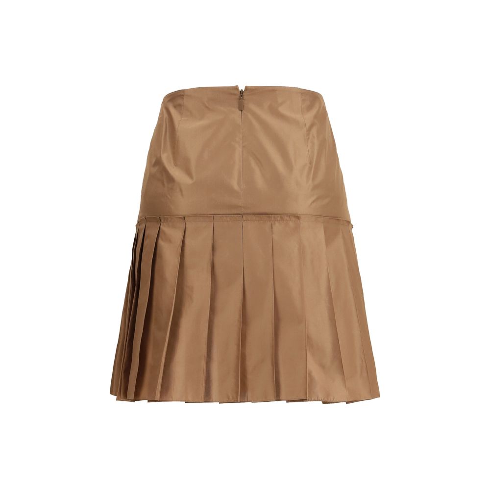 Fendi Brown Silk Mini Skirt Glam Steals