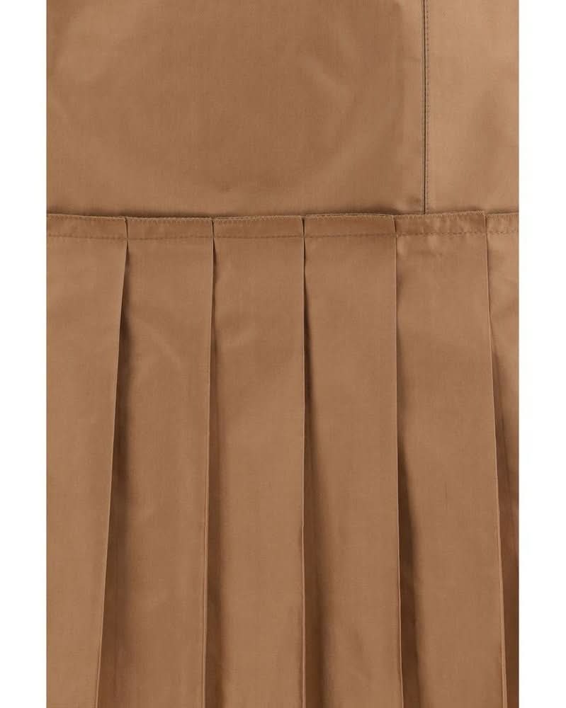 Fendi Brown Silk Mini Skirt Skirts