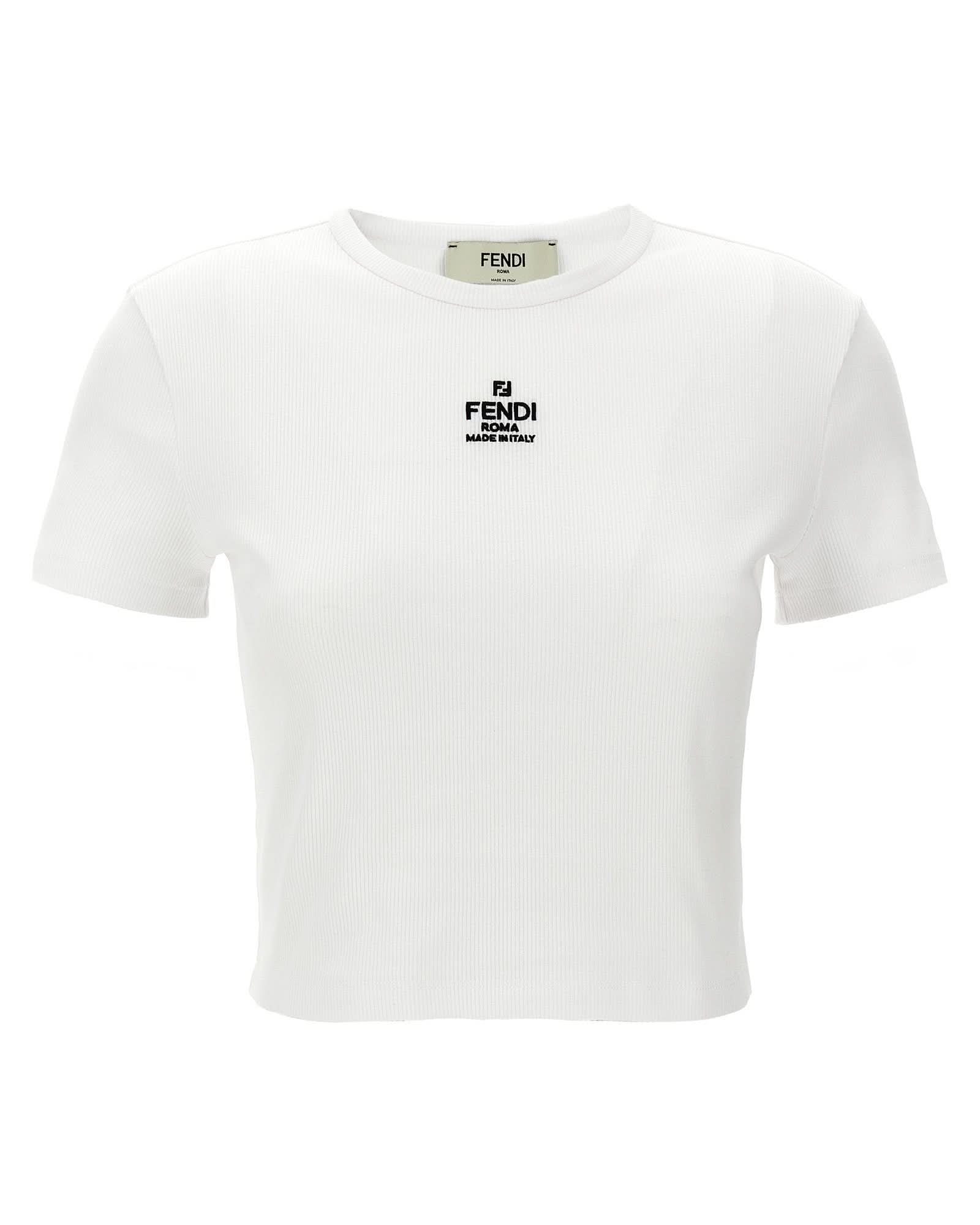 Fendi Cropped T-shirt Glam Steals