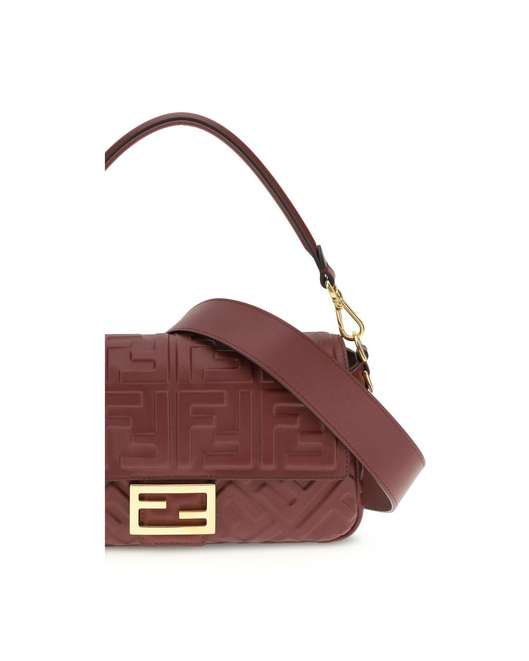 Fendi Leather Bordeaux Calf Bos Taurus Shoulder Bag Glam Steals