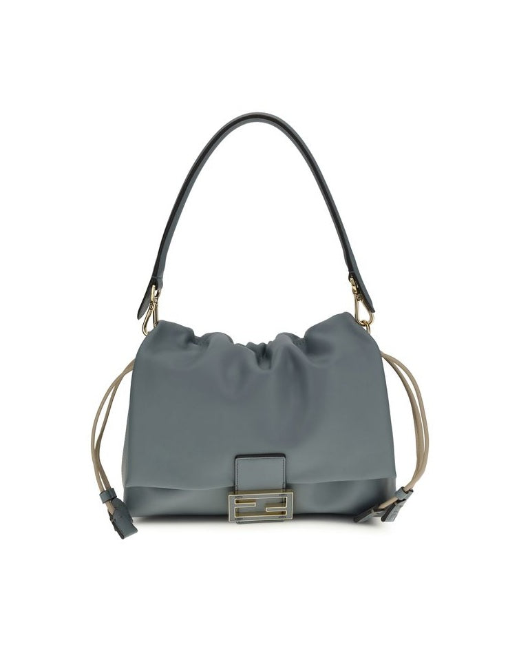 Fendi Light Blue Calf Leather Bos Taurus Shoulder Bag Glam Steals