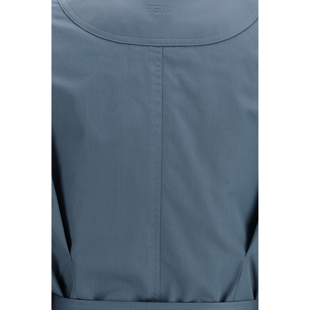 Fendi Light Blue Cotton Coat Glam Steals