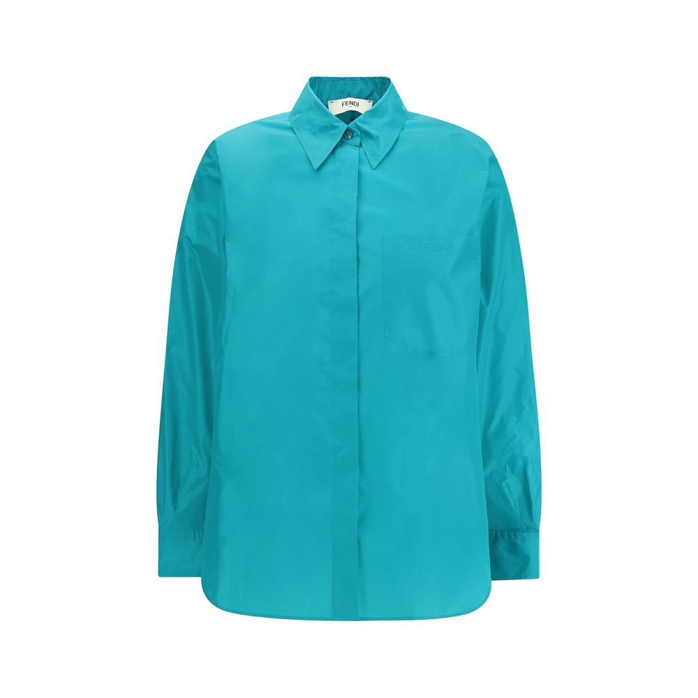 Fendi Light Blue Silk Dress Shirt Glam Steals