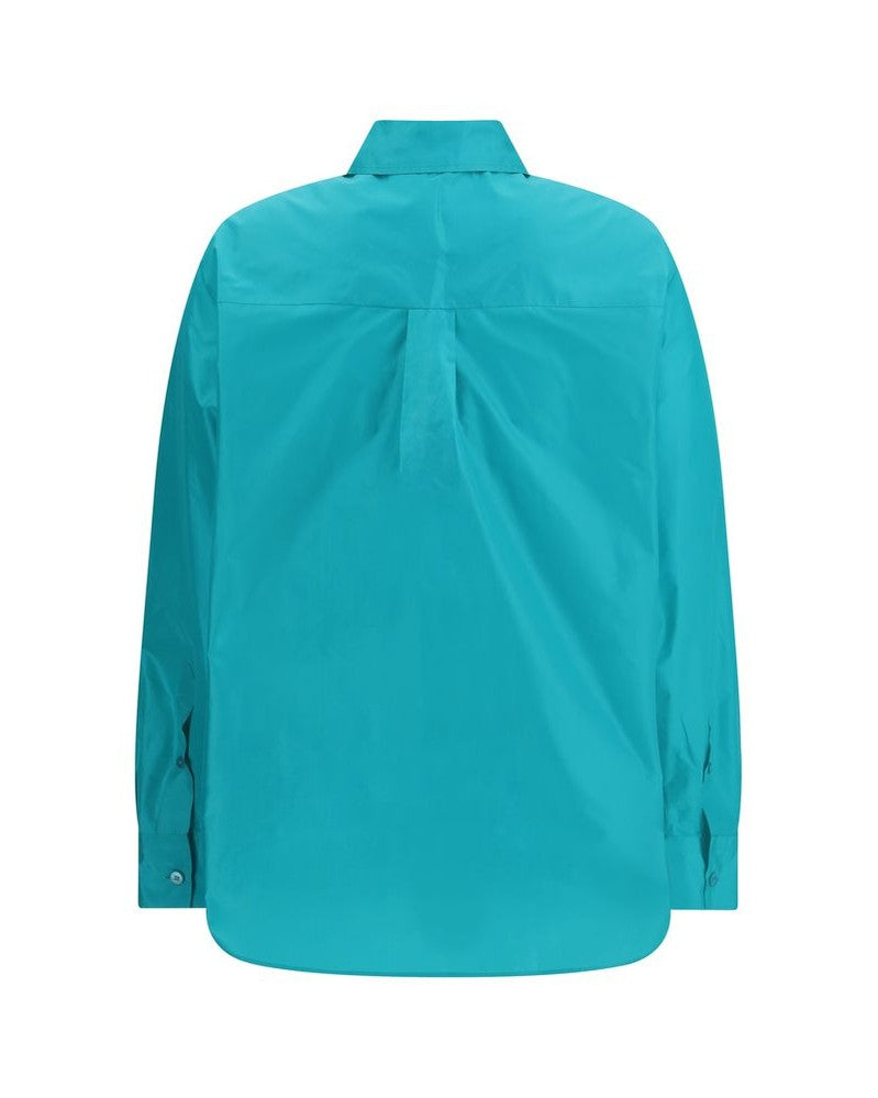 Fendi Light Blue Silk Dress Shirt Shirts