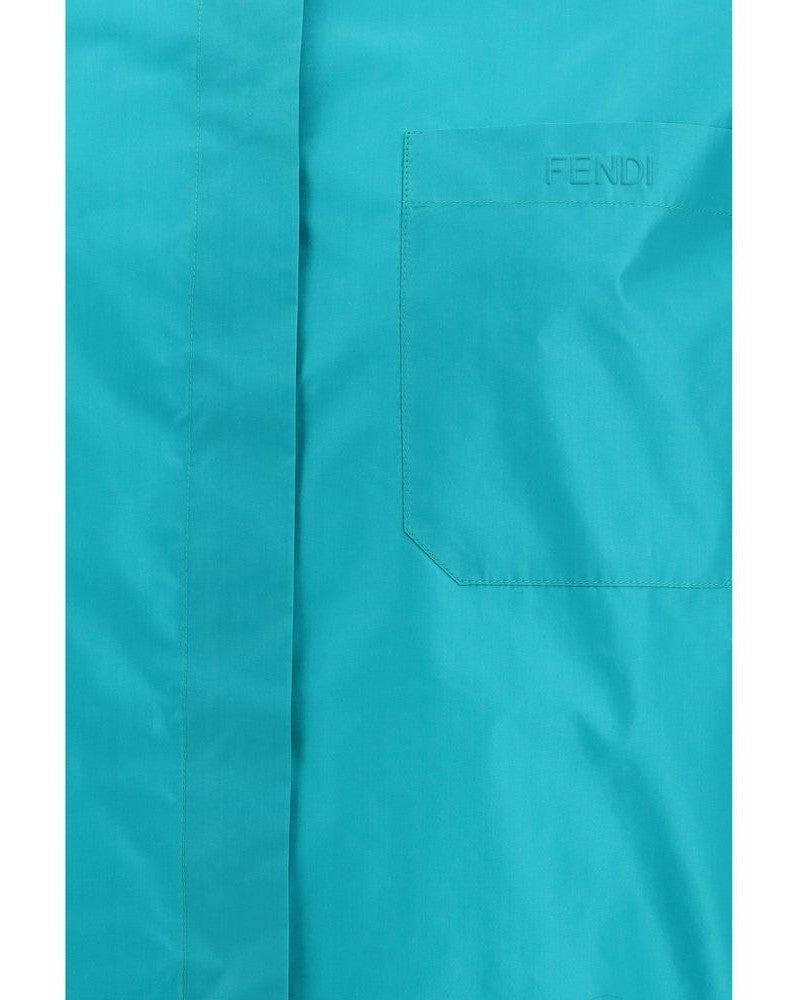 Fendi Light Blue Silk Dress Shirt Shirts